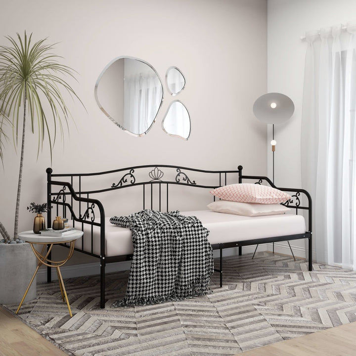 sengestel til sovesofa 90x200 cm metal sort