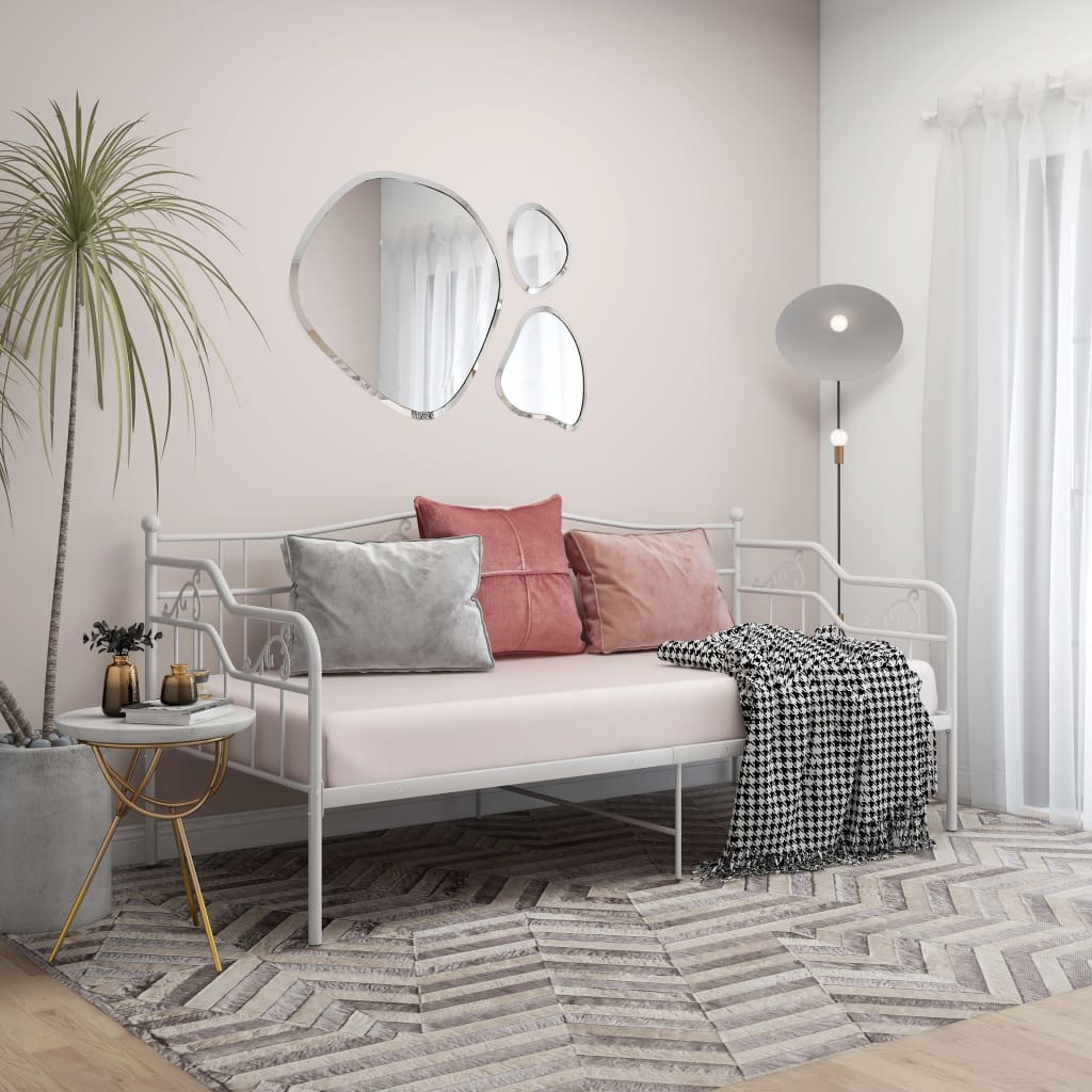 sengestel til sovesofa 90x200 cm metal hvid