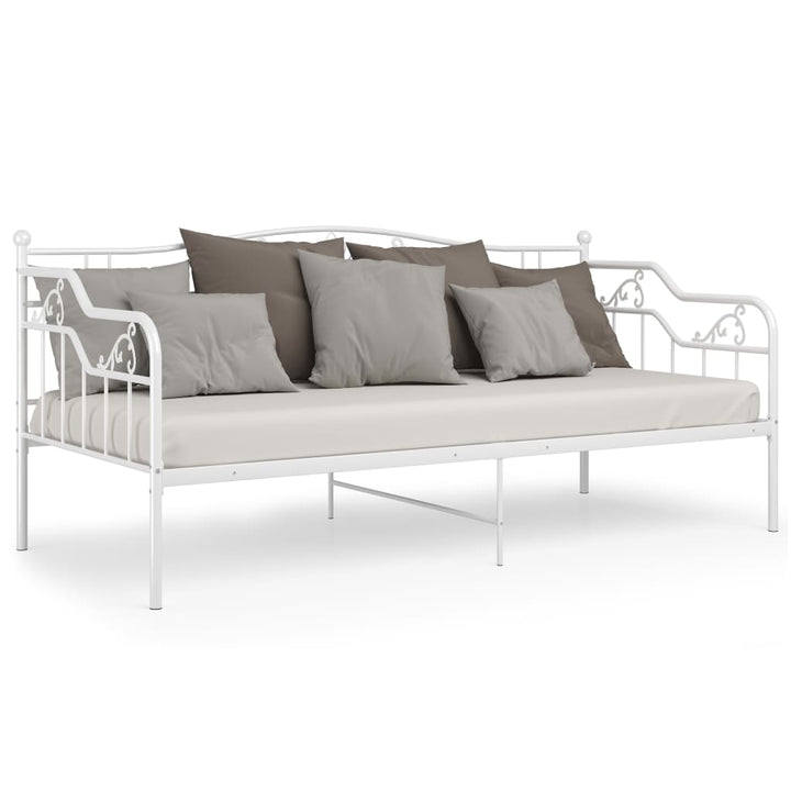 sengestel til sovesofa 90x200 cm metal hvid