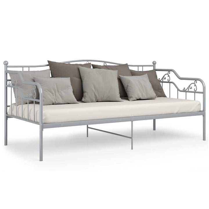 sengestel til udtræksseng 90x200 cm metal grå