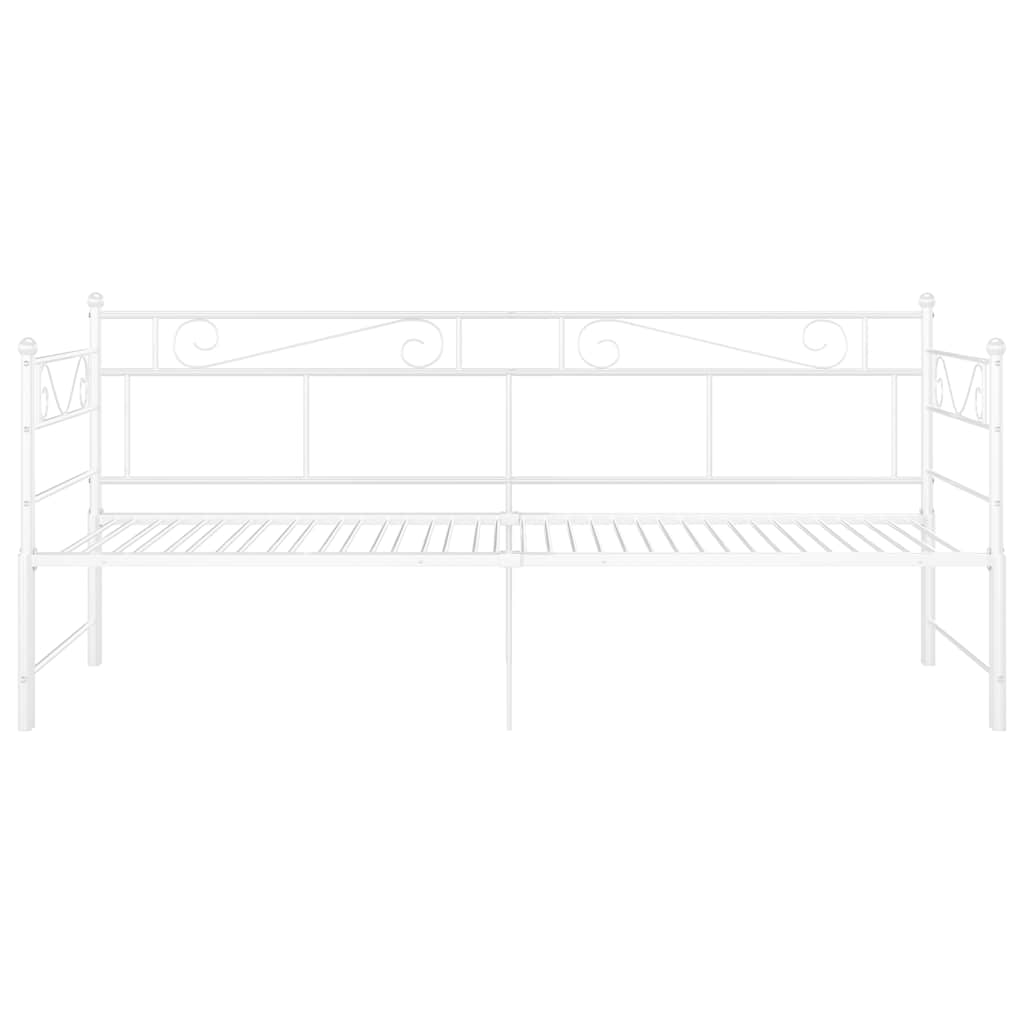 sengestel til udtræksseng 90x200 cm metal hvid