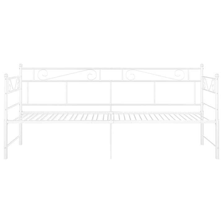 sengestel til udtræksseng 90x200 cm metal hvid