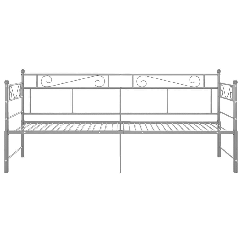 sengestel til udtræksseng 90x200 cm metal grå