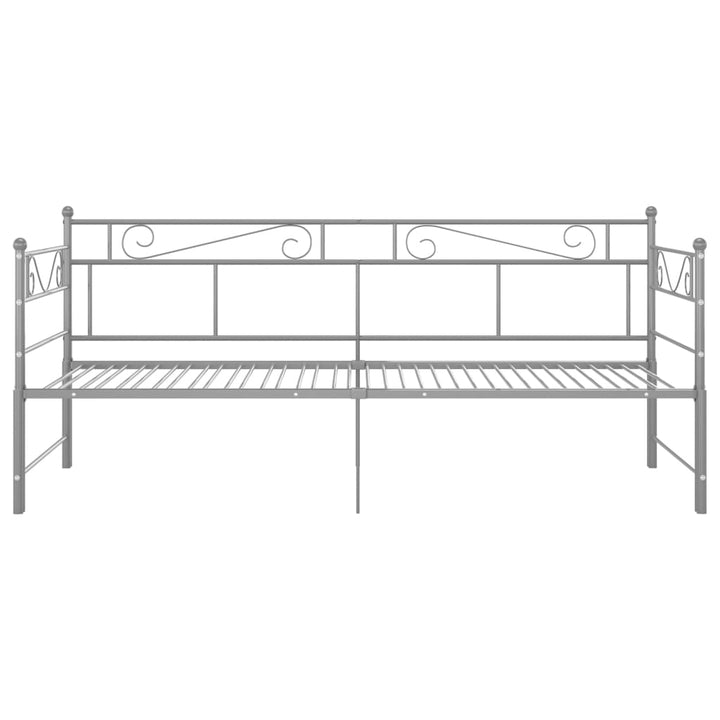sengestel til udtræksseng 90x200 cm metal grå