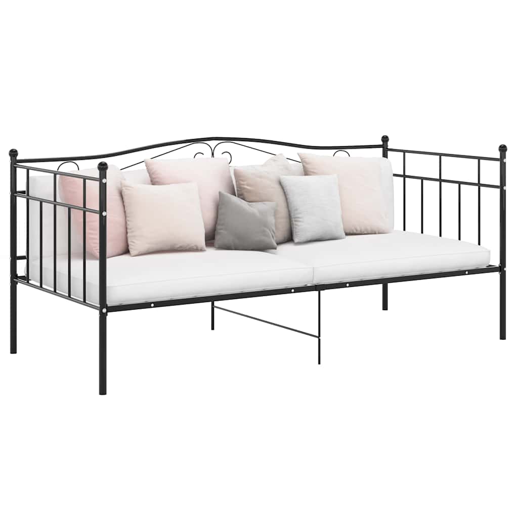 sengestel til sovesofa 90x200 cm metal sort