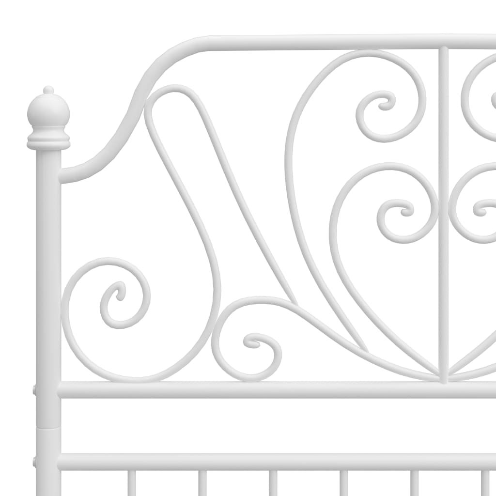 sengestel 90x200 cm metal hvid