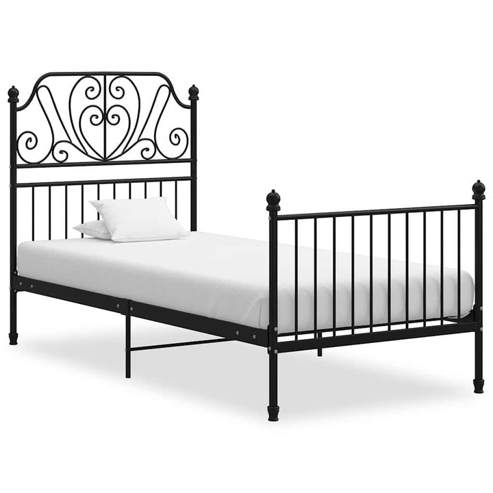 sengestel 100x200 cm metal sort