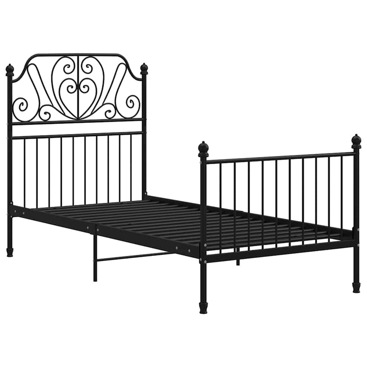 sengestel 100x200 cm metal sort