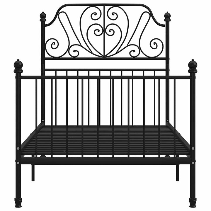 sengestel 100x200 cm metal sort