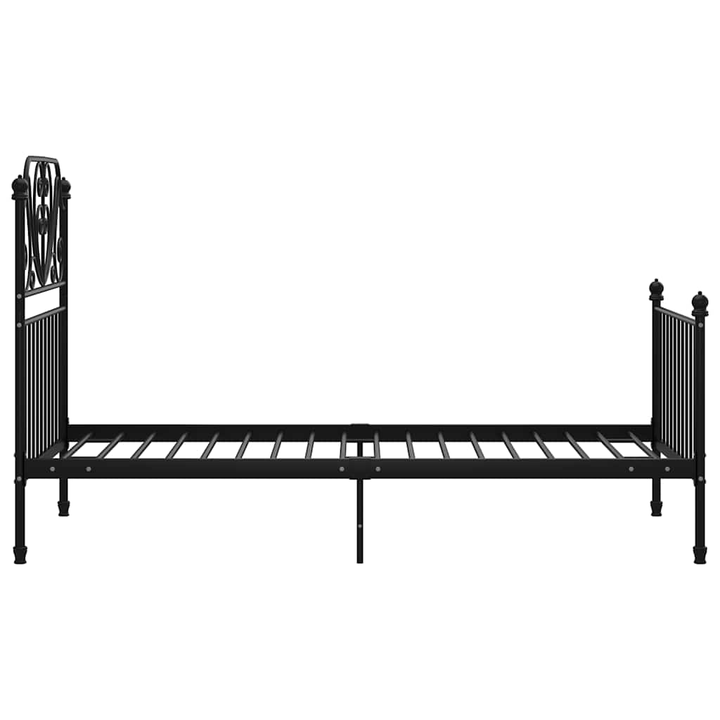 sengestel 100x200 cm metal sort