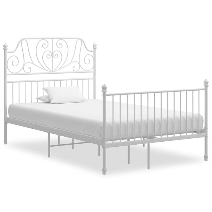 sengestel 120x200 cm metal hvid