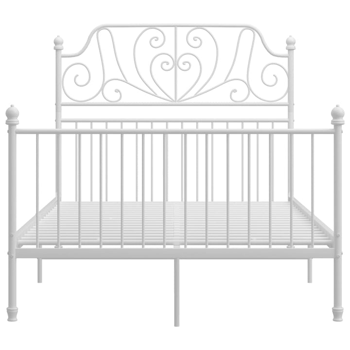 sengestel 120x200 cm metal hvid