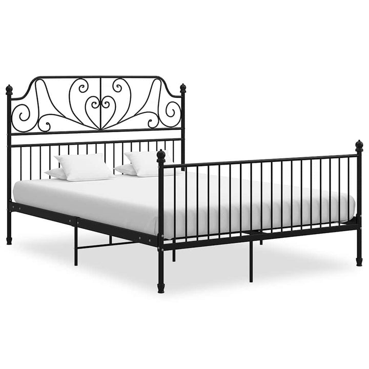 sengestel 140x200 cm metal sort