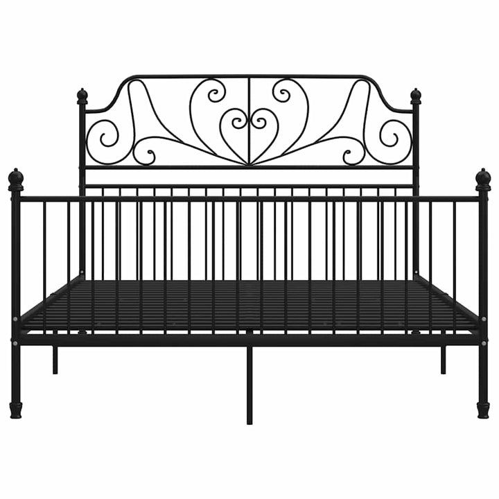 sengestel 140x200 cm metal sort