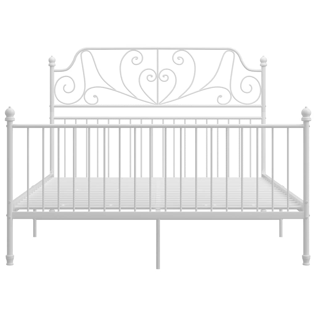 sengestel 140x200 cm metal hvid