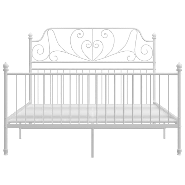 sengestel 140x200 cm metal hvid