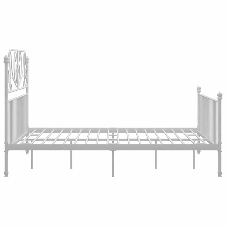 sengestel 140x200 cm metal hvid