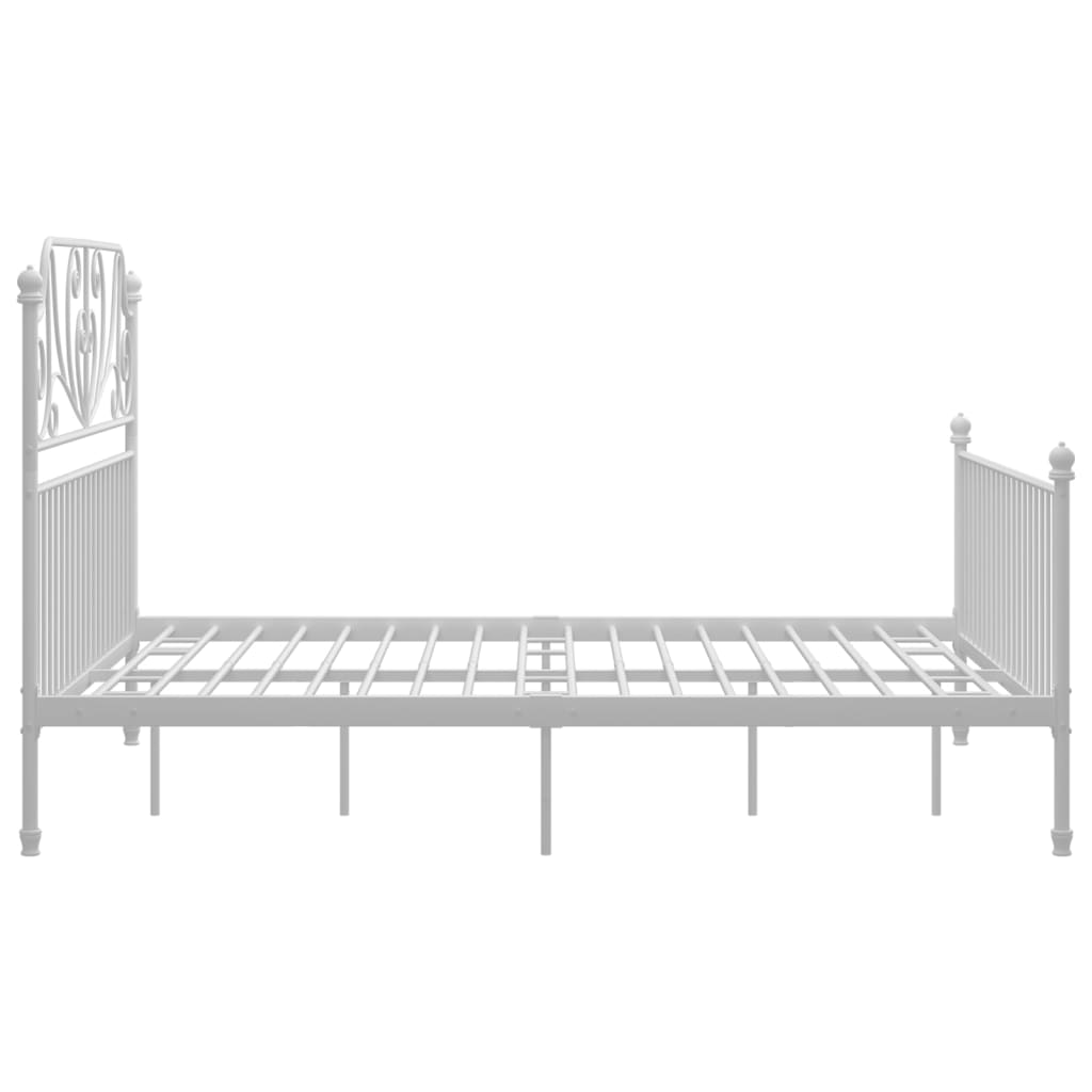 sengestel 140x200 cm metal hvid