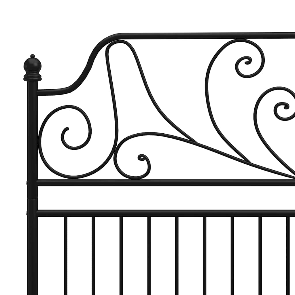 sengestel 160x200 cm metal sort