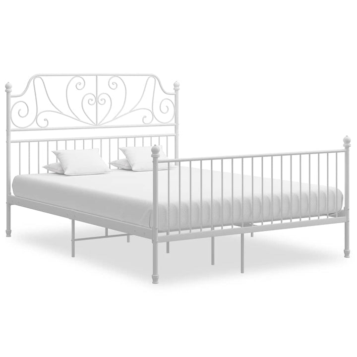 sengestel 160x200 cm metal hvid