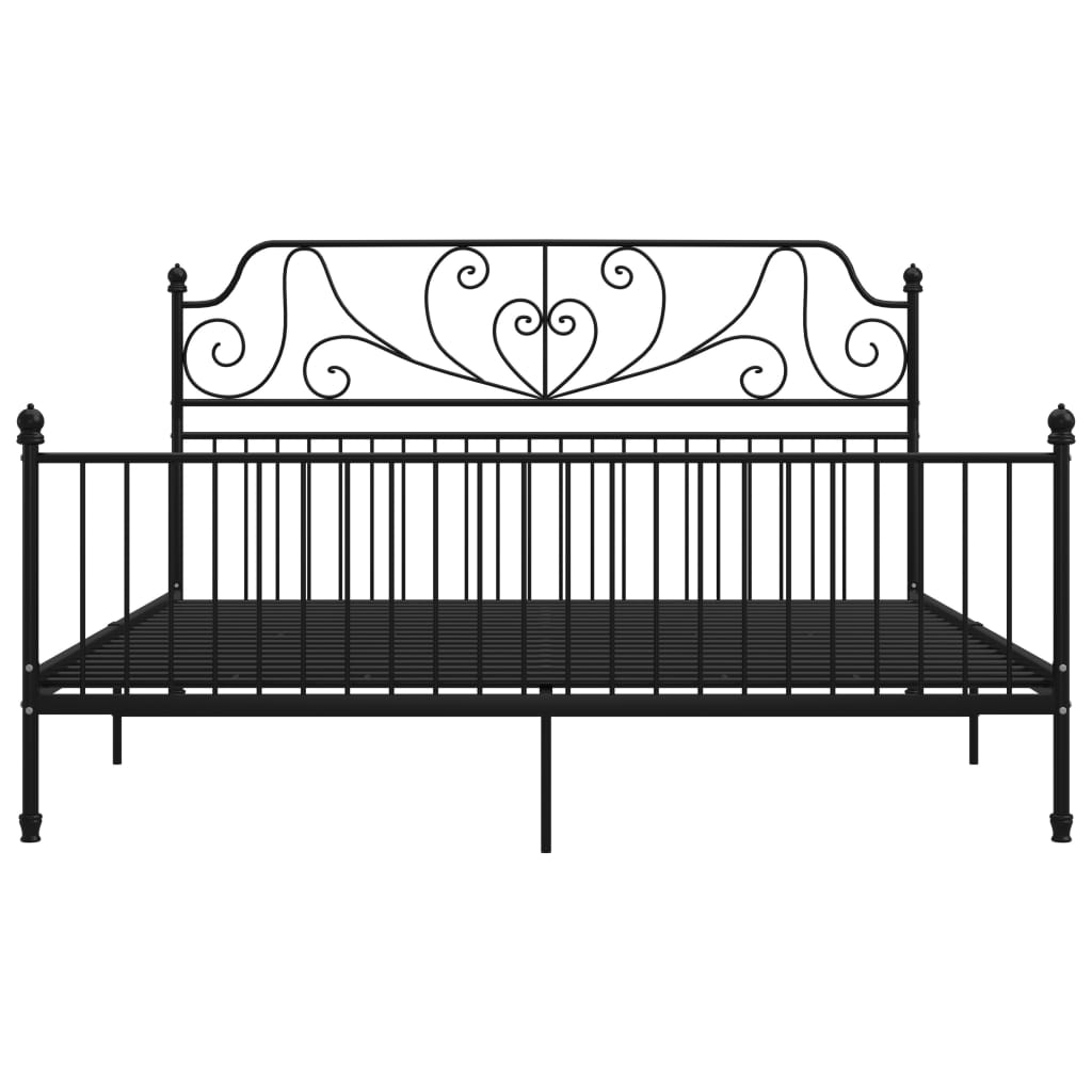 sengestel 180x200 cm metal sort