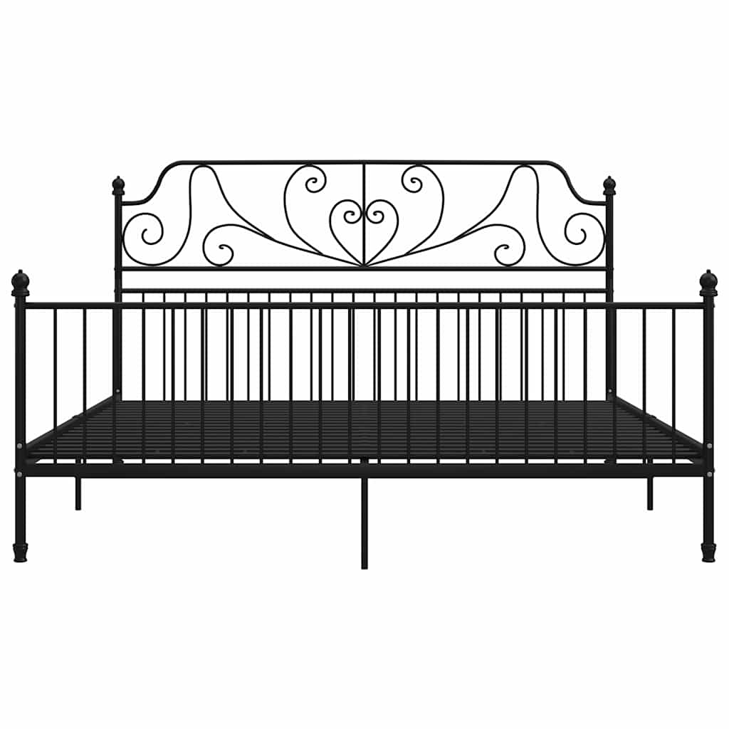 sengestel 180x200 cm metal sort