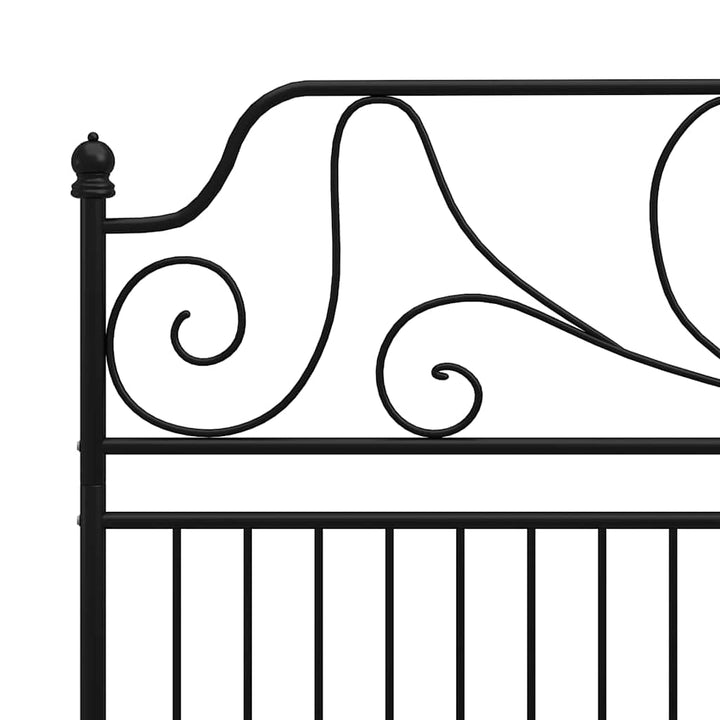 sengestel 180x200 cm metal sort