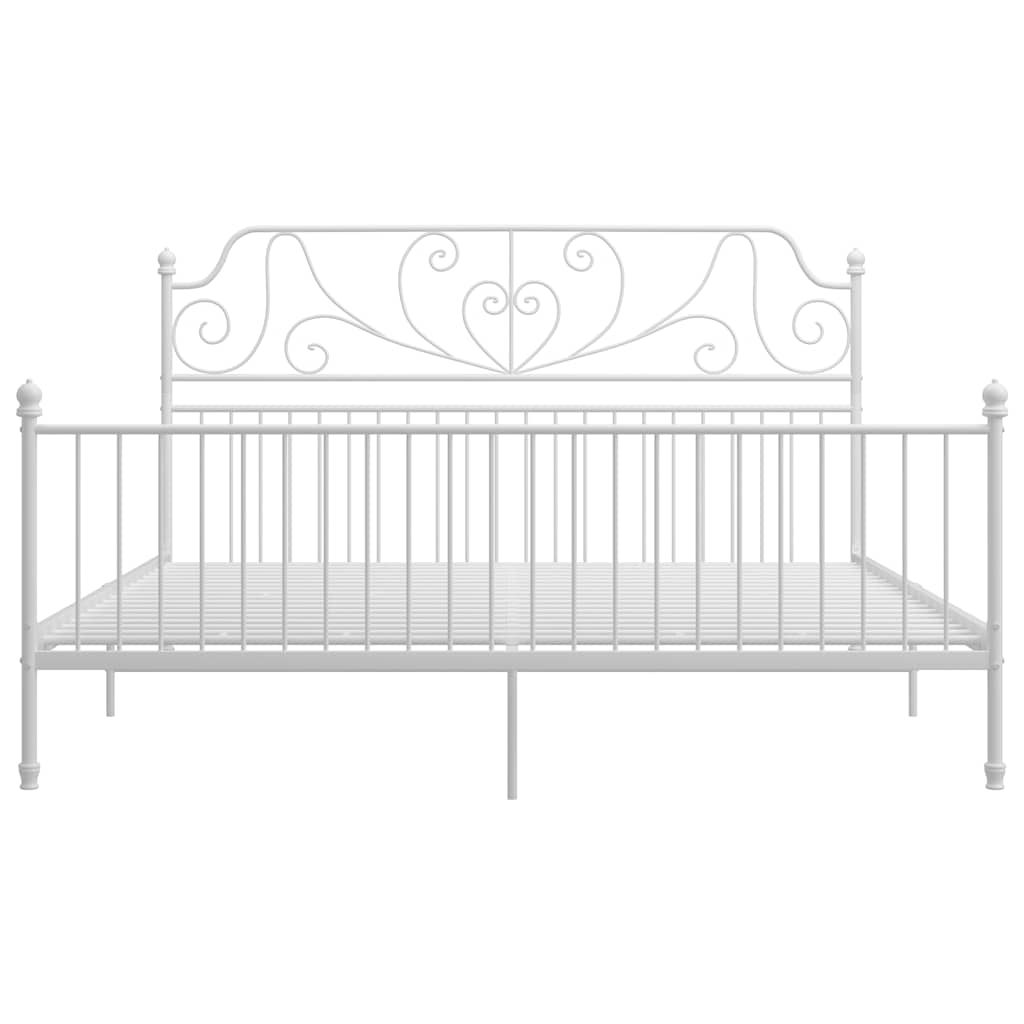 sengestel 180x200 cm metal hvid