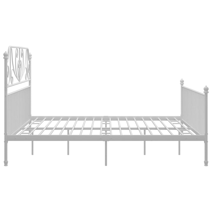 sengestel 180x200 cm metal hvid