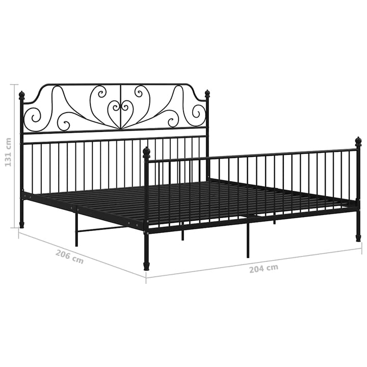 sengestel 200x200 cm metal sort