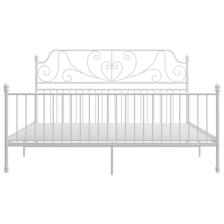 sengestel 200x200 cm metal hvid