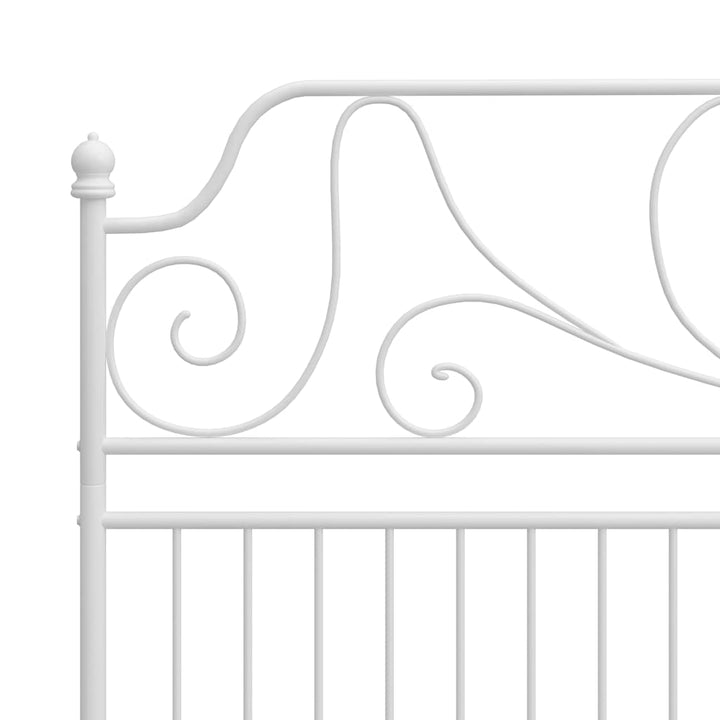 sengestel 200x200 cm metal hvid