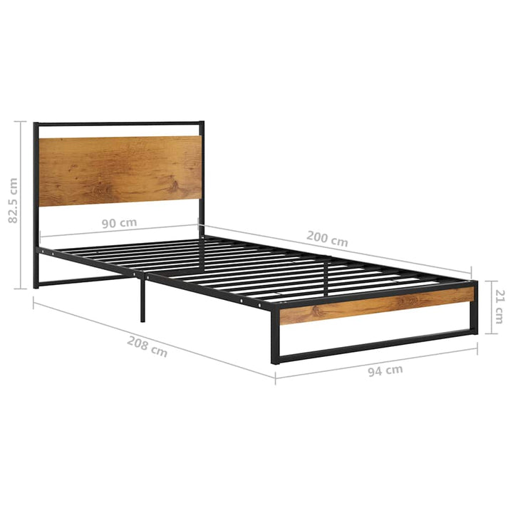 sengestel 90x200 cm metal