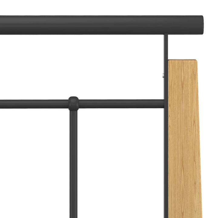 sengestel 100x200 cm metal og massivt egetræ