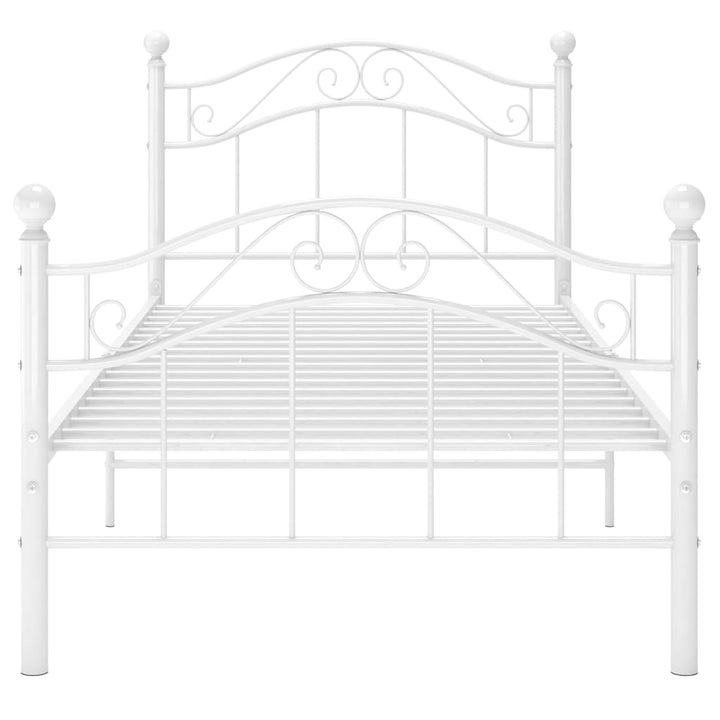 sengestel 90x200 cm metal hvid