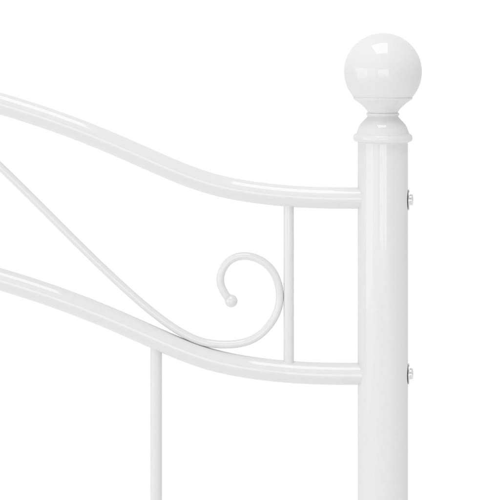 sengestel 90x200 cm metal hvid