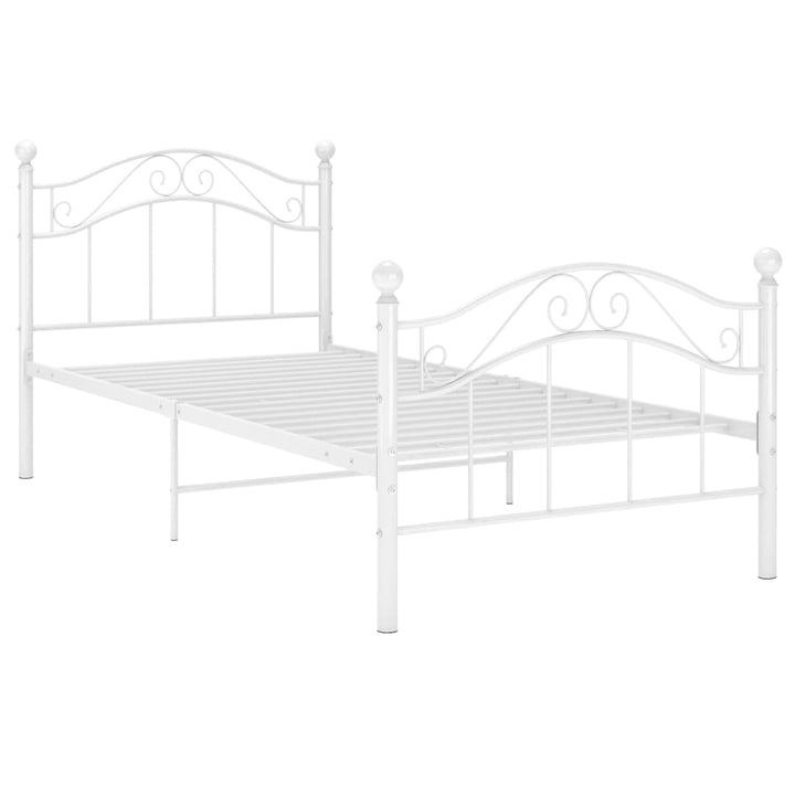 sengestel 100x200 cm metal hvid