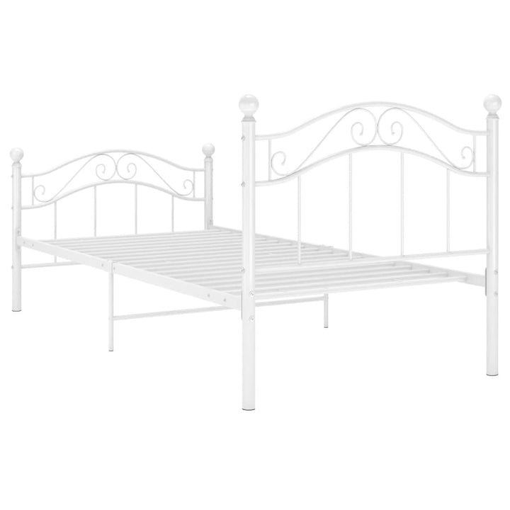 sengestel 100x200 cm metal hvid