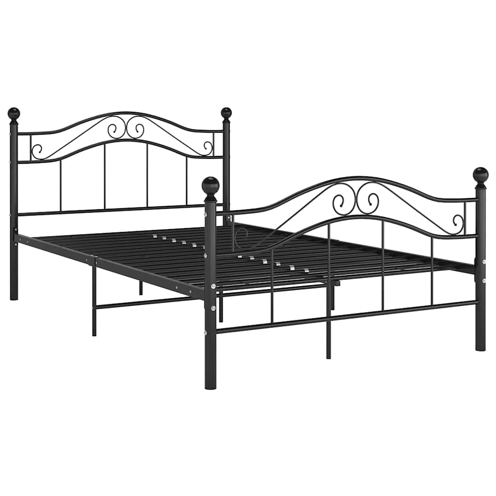 sengestel 120x200 cm metal sort