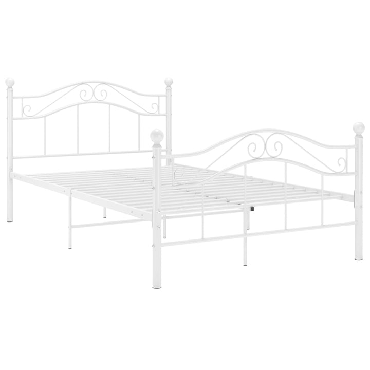 sengestel 120x200 cm metal hvid