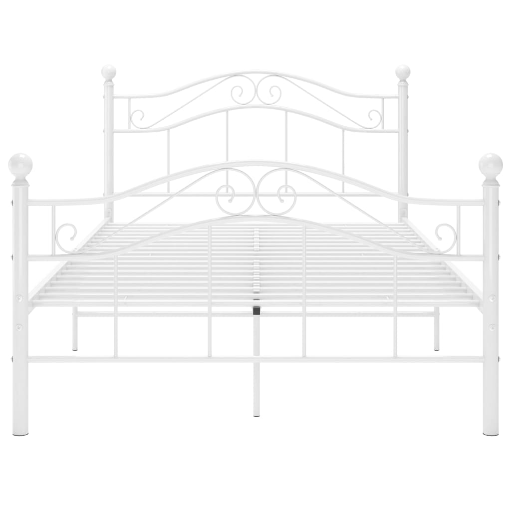 sengestel 120x200 cm metal hvid