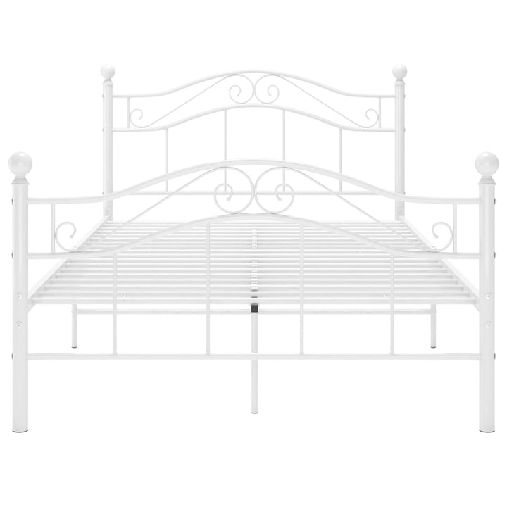sengestel 120x200 cm metal hvid
