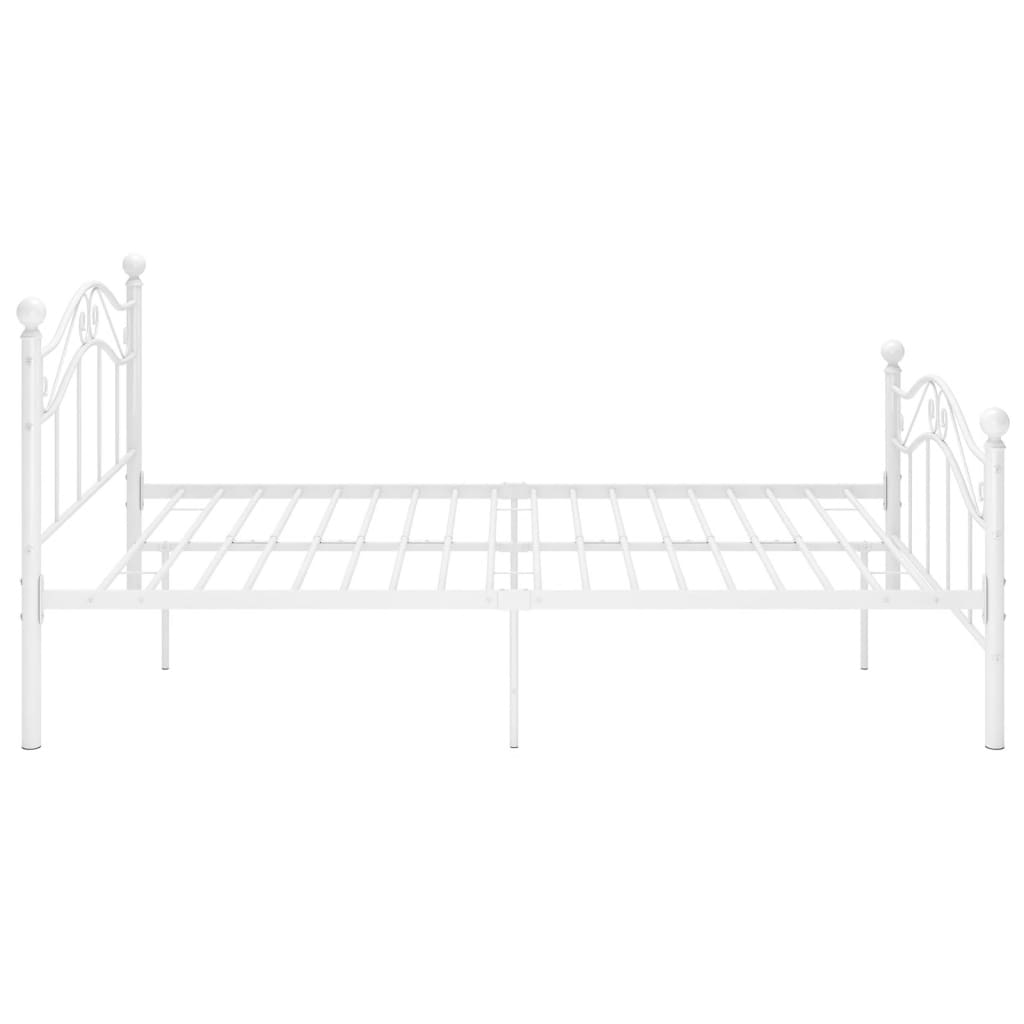 sengestel 120x200 cm metal hvid