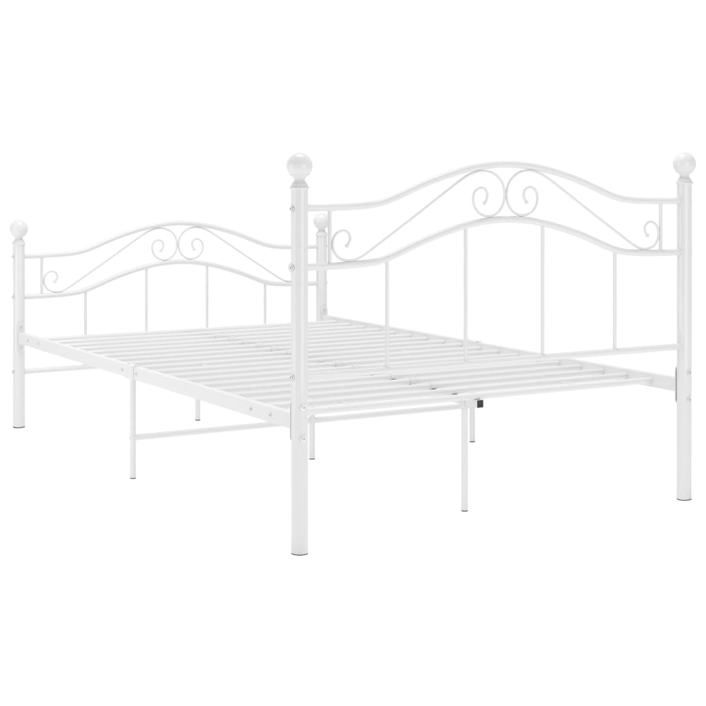 sengestel 120x200 cm metal hvid