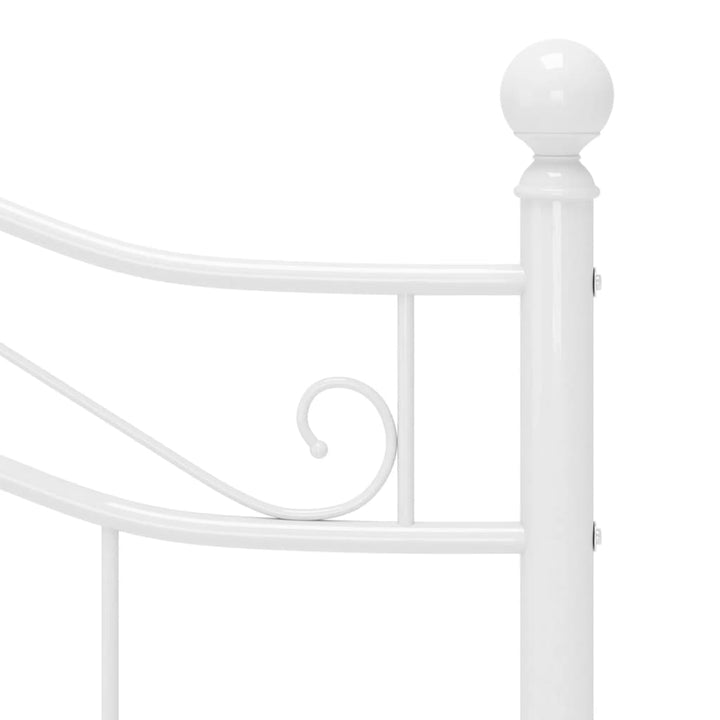 sengestel 120x200 cm metal hvid
