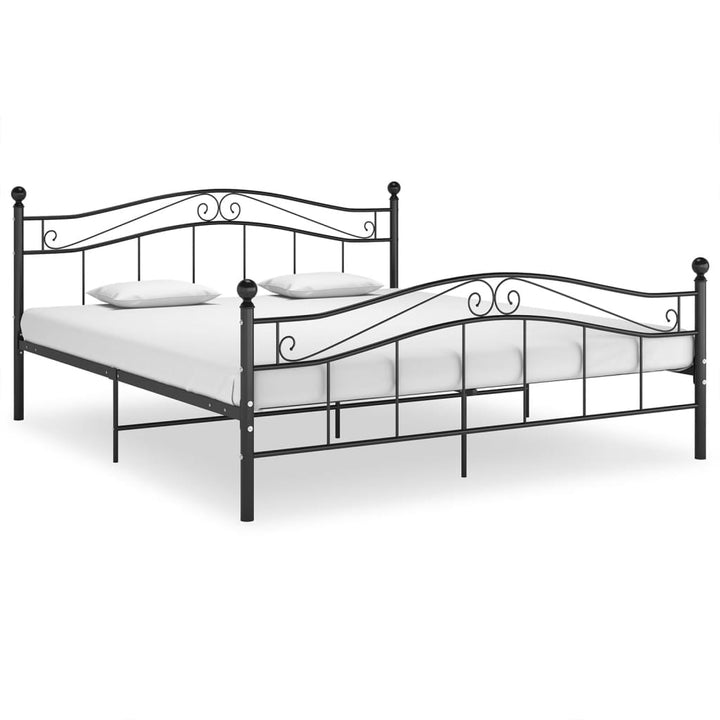 sengestel 140x200 cm metal sort