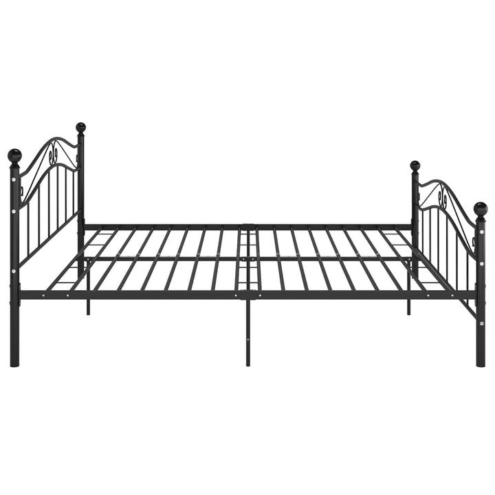 sengestel 140x200 cm metal sort