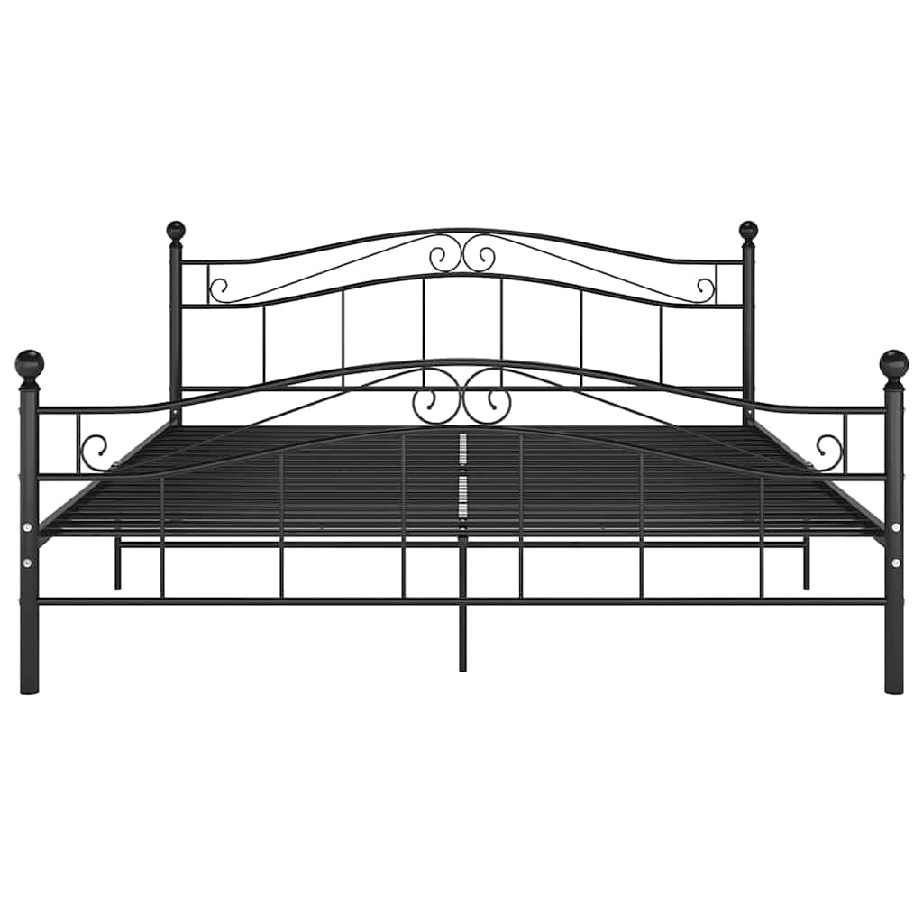 sengestel 180x200 cm metal sort