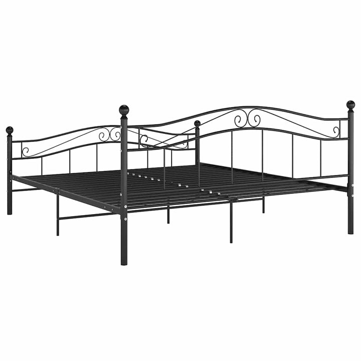 sengestel 180x200 cm metal sort