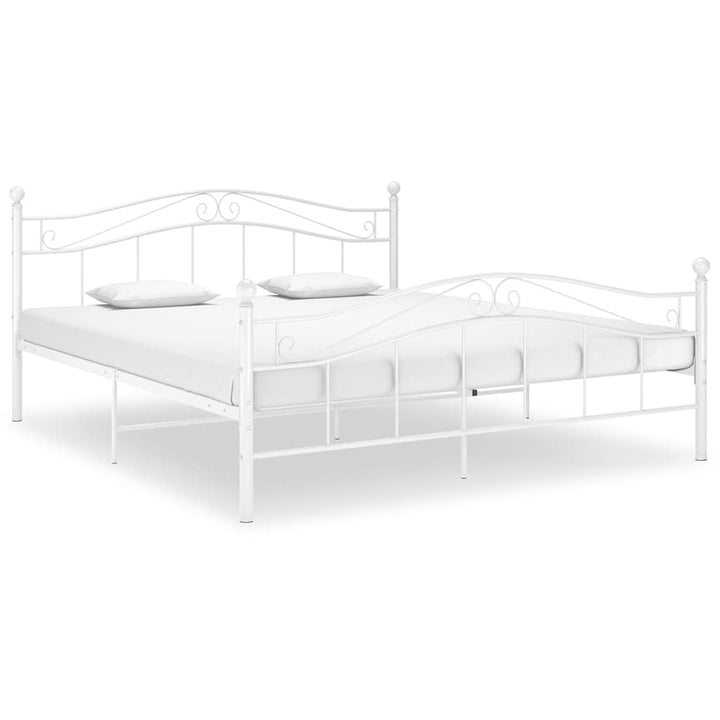 sengestel 180x200 cm metal hvid